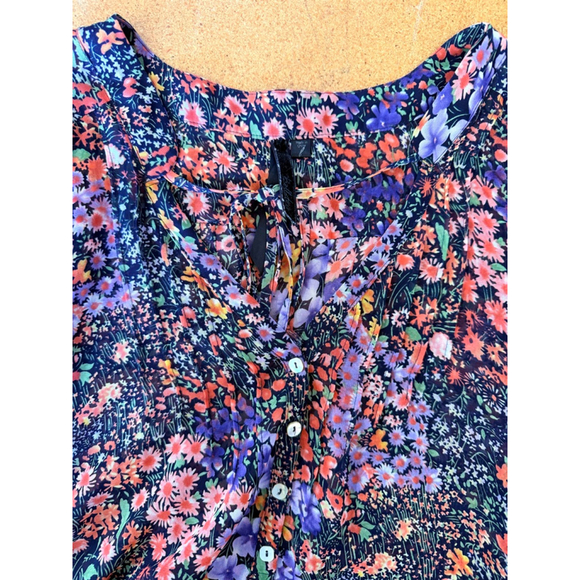 Unbranded Tops - Women's Unbranded Black Multicolor Floral Blouse S